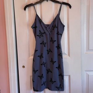 Wild Fable Blue Butterfly Dress Size Medium